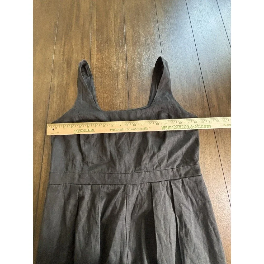 Banana Republic Womens Linen Blend Wide-Leg Sleeveless Jumpsuit 12 Black New